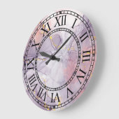 Numéros romains de marbre classique Horloge murale (Angle)