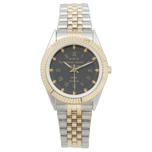 Numéros romains d'or de la montre de retraite de p