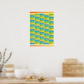Numéros romains en chiffres Poster pour enfants (Cuisine)