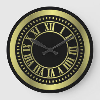 Numéros romains métalliques Horloge - Jaune