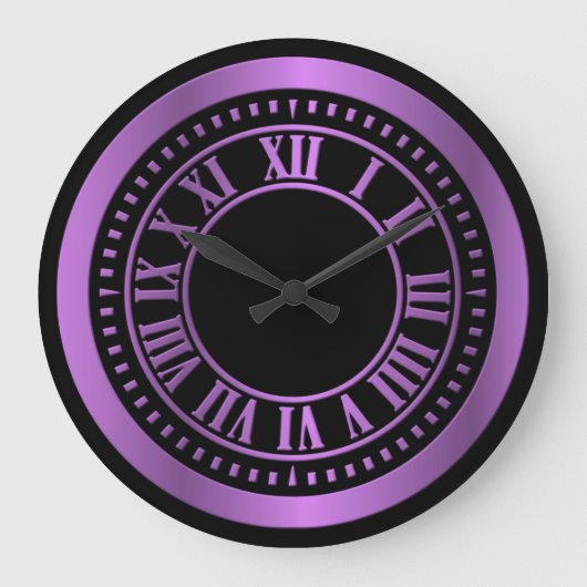Numéros romains métalliques Horloge - Violet (Recto)