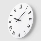 Numéros romains minimalistes simples | Horloge mur (Angle)