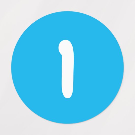 Numéros Stickers Bleus (Design 1)