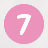 Numéros Stickers rouges (Design 2)