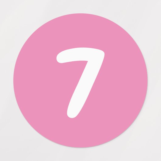 Numéros Stickers rouges (Design 2)