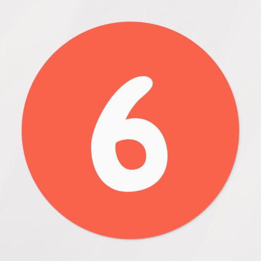 Numéros Stickers rouges (Design 1)