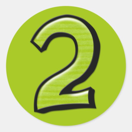 Numéros stupides 2 Sticker vert (Devant)