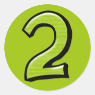 Numéros stupides 2 Sticker vert