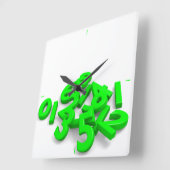 Numéros tombés Horloge murale (Angle)