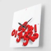 Numéros tombés Horloge murale (Angle)