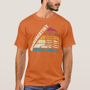Numismaticus bij het inzamelen van munten t-shirt