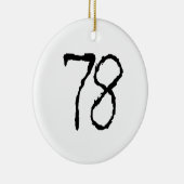 Nummer78 Keramisch Ornament (Rechts)