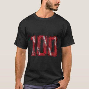 Nummer 100 noodlijdende honkbal jersey nummer t-shirt