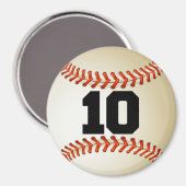 Nummer 10 Baseball Magneet (Voorkant / Achterkant)