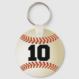 Nummer 10 Baseball Sleutelhanger
