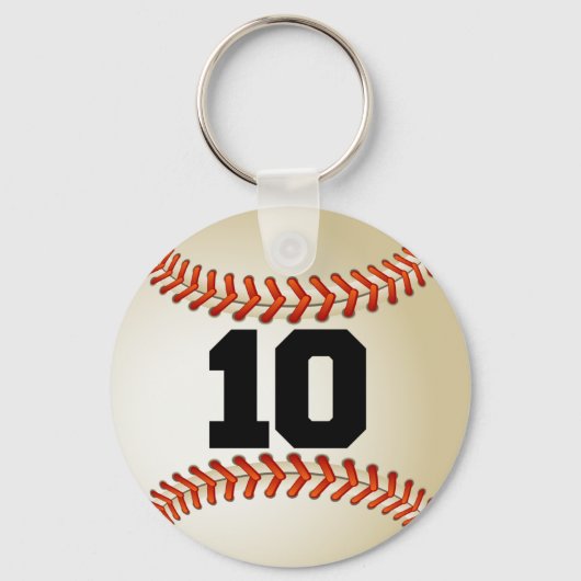 Nummer 10 Baseball Sleutelhanger (Voorkant)