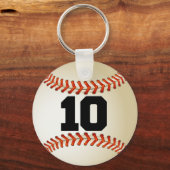 Nummer 10 Baseball Sleutelhanger (Voorkant)