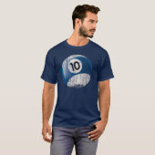 NUMMER 10 BILLIARDS BALL - ERODED STYLE T-SHIRT (Voorkant volledig)