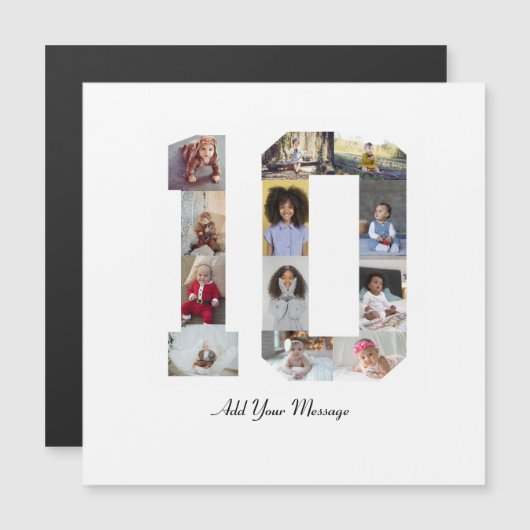 Nummer 10 Fotocollage (Voorkant / Achterkant)