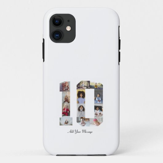Nummer 10 Fotocollage Case-Mate iPhone Case (Achterkant)
