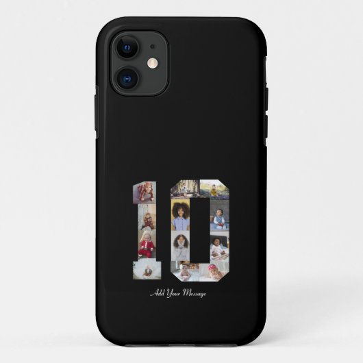 Nummer 10 Fotocollage Case-Mate iPhone Case (Achterkant)