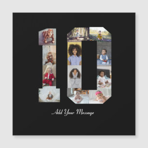 Nummer 10 Fotocollage Poster