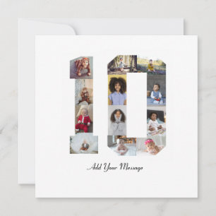 Nummer 10 Fotocollage Poster Feestdagenkaart