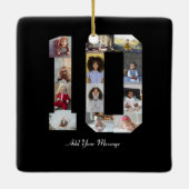 Nummer 10 Fotocollage Poster Keramisch Ornament (Achterkant)