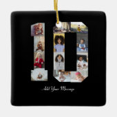 Nummer 10 Fotocollage Poster Keramisch Ornament (Voorkant)