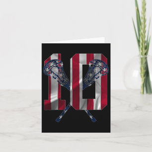 Nummer 10 jaar Lacrosse 10e verjaardag Kaart