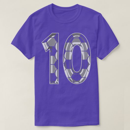 Nummer 10 Jersey 10 Moeder Speler Fan T-shirt (Design voorkant)
