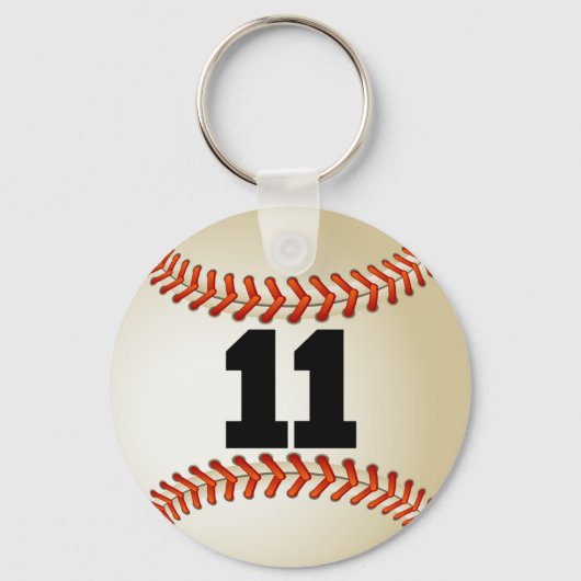 Nummer 11 Baseball Sleutelhanger (Voorkant)