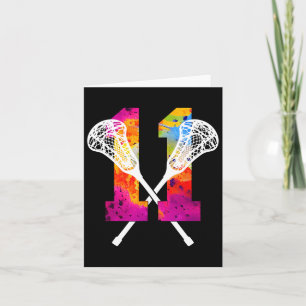 Nummer 11 jaar Lacrosse 11e verjaardag Kaart