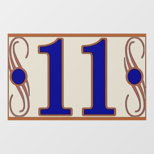Nummer 11 raamsticker (Vel)