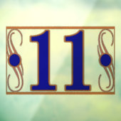 Nummer 11 raamsticker (Vel 3)