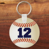 Nummer 12 Baseball Sleutelhanger (Voorkant)