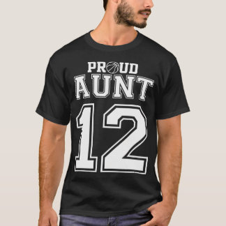 Nummer 12 Custom Trots Basketbal Tante Personalise T-shirt