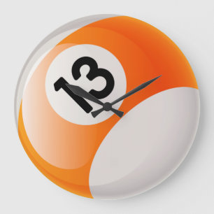 Nummer 13 Billiards Ball Clock Grote Klok