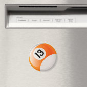 NUMMER 13 BILLIARDS BALL MAGNEET (Insitu (Vaatwasser))