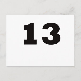 Nummer 13! briefkaart