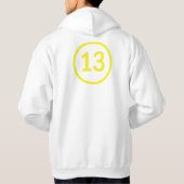 nummer 13 in een cirkel hoodie (Achterkant)