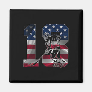 Nummer 13 Jaar IJshockey 13e Verjaardag Magneet