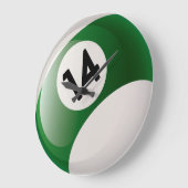 Nummer 14 Billiards Ball Clock Grote Klok (Hoek)