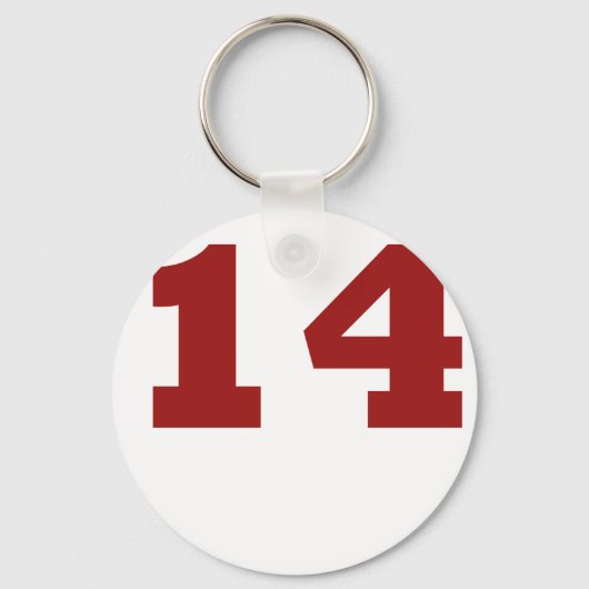 Nummer 14 sleutelhanger (Voorkant)