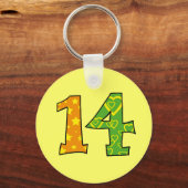 Nummer 14 sleutelhanger (Voorkant)