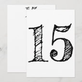 nummer 15: 15 manuscript reus kaart (Voorkant / Achterkant)