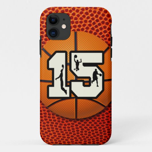 Nummer 15 Basketbal Case-Mate iPhone Case (Achterkant)
