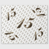 Nummer 15 Meisjes 15e verjaardag van het huwelijk Cadeaupapier (Vlak)