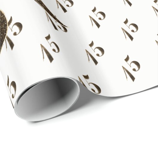 Nummer 15 Meisjes 15e verjaardag van het huwelijk Cadeaupapier (Rol Hoek)