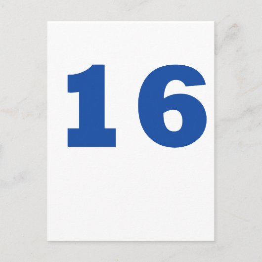 Nummer 16 briefkaart (Voorkant)